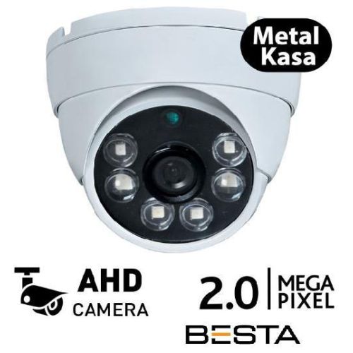 2MP Ahd 1080P 6 Atom Led Dome Güvenlik Kamerası Metal Kasa