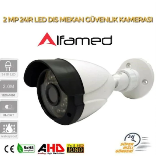 2MP AHD IR CAM 3.6MM 24 LED Bullet Güvenlik Kamerası AL-9520