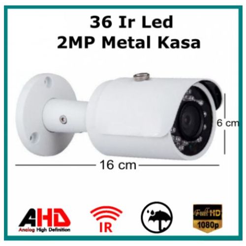 2MP Full Hd 1080P 36 Led ARN-9638 Metal Kasa Güvenlik Kamerası