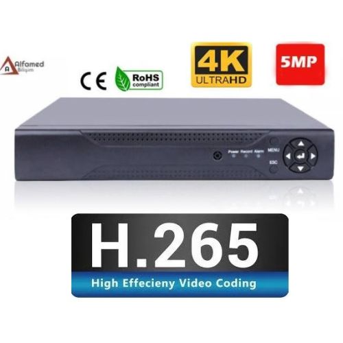 4 KANAL 1440P 5MP AHD H265 FULL HD GÜVENLİK KAYIT CİHAZI