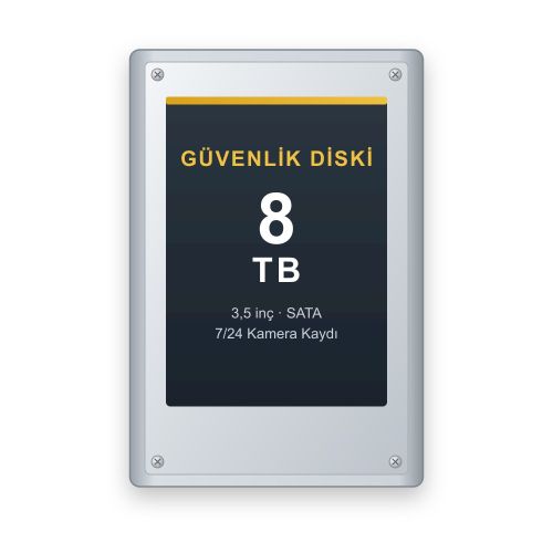 8TB 3.5' Güvenlik Kamerası Harddiski 7/24