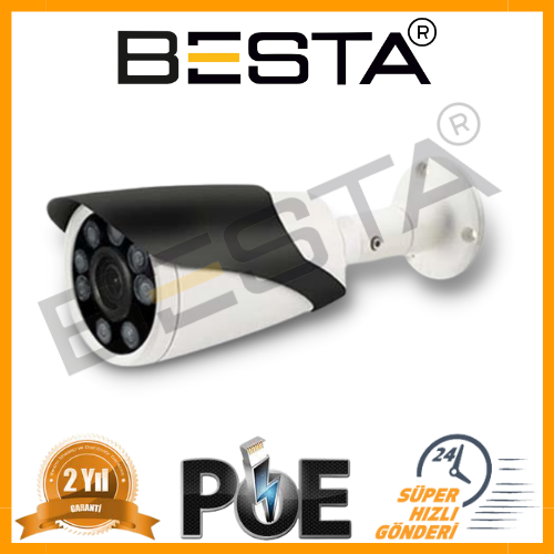Besta 5 MP 1440P 8 ATOM LED IP POE Bullet Güvenlik Kamerası KD-5240