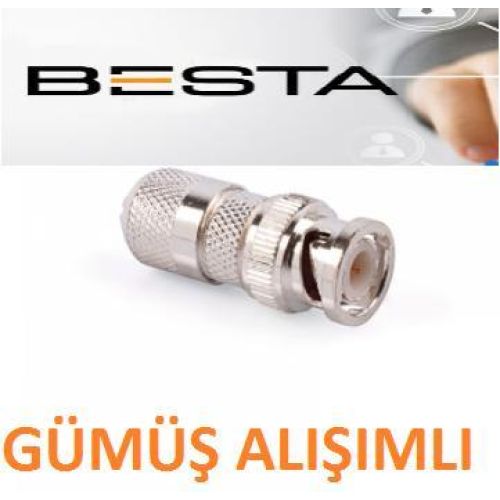 BESTA BNC-102 GÜMÜŞ ALAŞIMLI PROFESYONEL BNC KONNEKTÖR