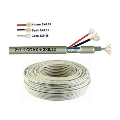 Besta KD-1388 250 Metre 2+1 0,50 CCTV Kamera Kablosu