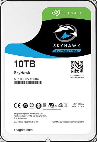 Seagate 3.5" 10 TB Skyhawk ST10000VX0004 SATA 3.0 7200 RPM Hard Disk
