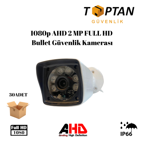 2 MP AHD Dış Mekan Gece Görüşlü 6 Atom Led Bullet Kamera ARNA-2138 30 ADET