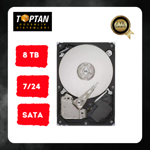 8 TB 7/24 Güvenlik Harddiski