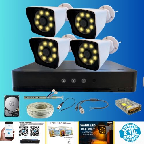 ARNA 4 WARM LED KAMERALI 320GB HDD DAHİL GÜVENLİK SETİ - ST32024W
