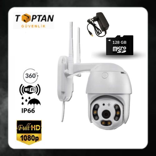 BESTA 2 MP SESLİ WIFI ÖZELLİKLİ PTZ MİNİ SPEED DOME GÜVENLİK KAMERASI 128 GB MICRO SD KART DAHİL BT-1701128