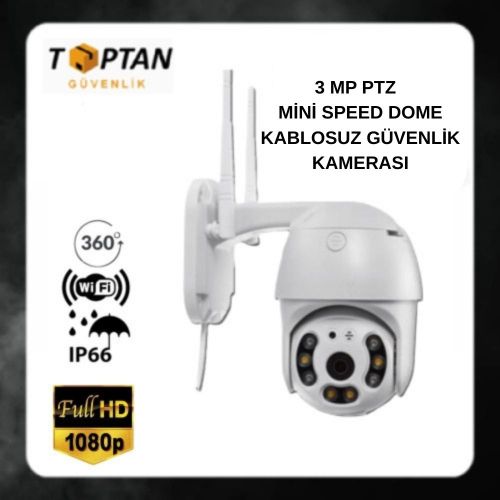 BESTA 3 MP SESLİ WIFI ÖZELLİKLİ PTZ MİNİ SPEED DOME GÜVENLİK KAMERASI BT-1703