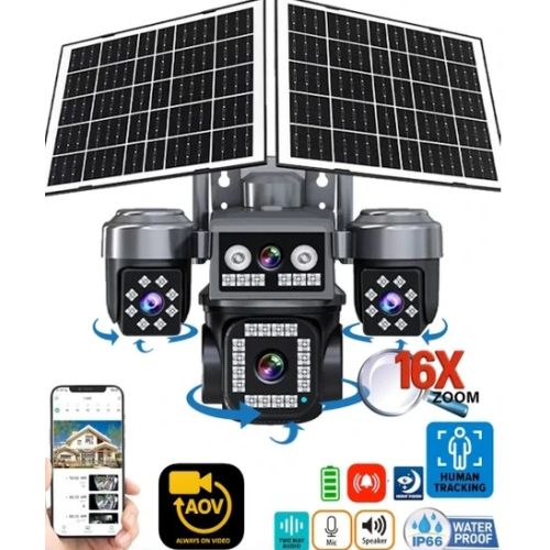 BESTA 4G ÇİFT SOLAR AOV E-SİM ÖZELLİKLİ 4 KAMERALI KABLOSUZ GÜVENLİK KAMERASI BS-204GS