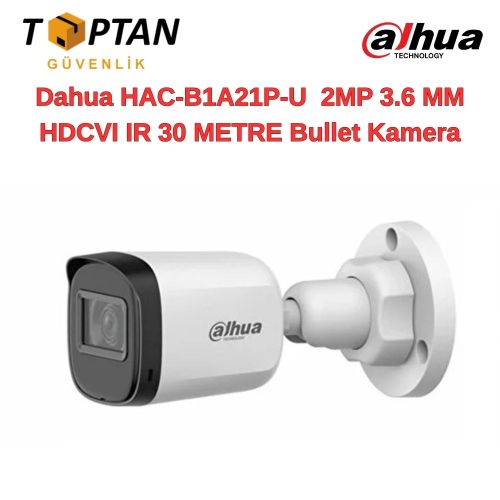 Dahua HAC-B1A21P-U 2MP 3.6 MM HDCVI IR 30 METRE Bullet Kamera
