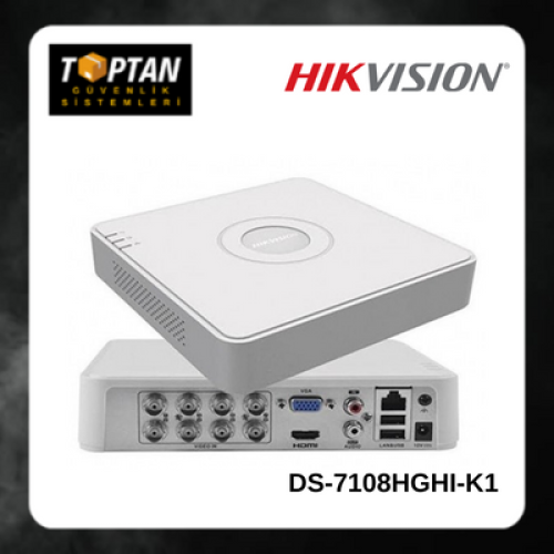 HIKVISION DS-7108HGHI-K1 H.265 TURBO HD DVR KAMERA KAYIT CİHAZI