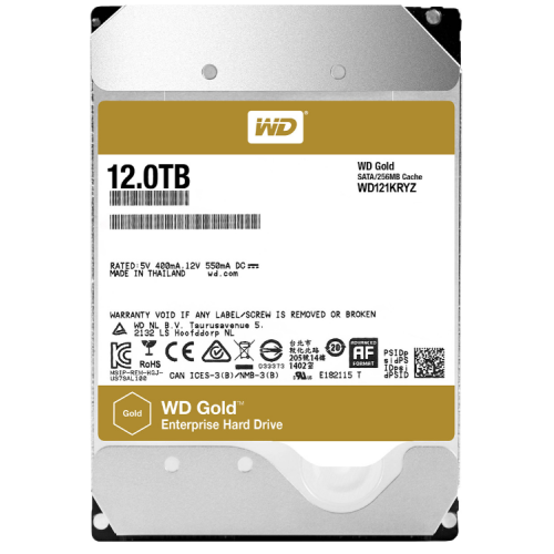 Western Digital 3.5 12 TB GOLD WD121KRYZ SATA 3.0 7200 RPM Hard Disk