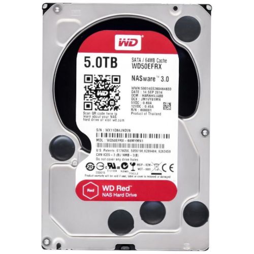 Western Digital 3.5" 5 TB Red Nas WD50EFRX SATA 3.0 5400 RPM Hard Disk
