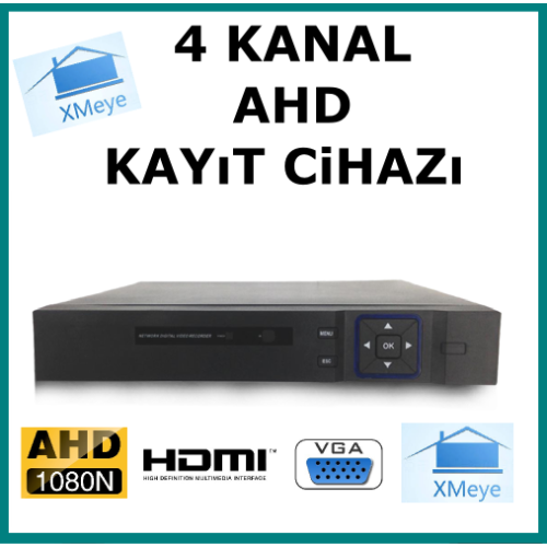 4 Kanal Ahd 1080P 2MP Kamera Kayıt Cihazı AR-9004P