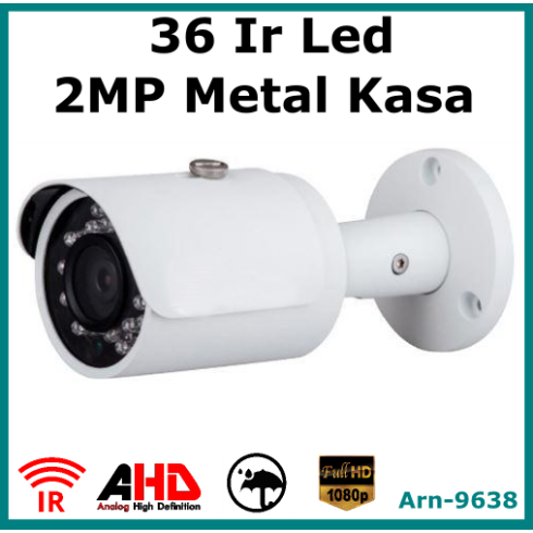 2MP Full Hd 36 Irled Metal Kasa Güvenlik Kamerası Arn9638