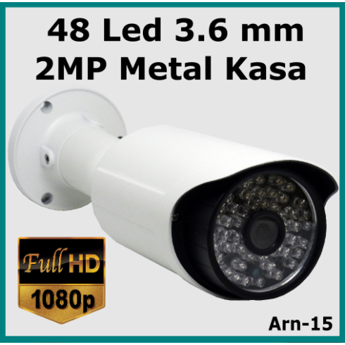  48 Led 3.6 mm Full Hd  2 Mp Güvenlik Kamerası Arn-15