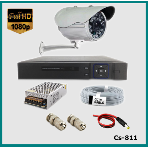 1 Kameralı Güvenlik Kamerası Sistemi AHD 1080P ( Cs 811 ) Harddisksiz