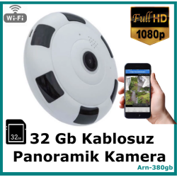 Panoramik Kablosuz Bakıcı Kamerası 32 Gb Full Hd