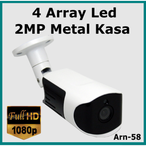 Full Hd 2 Mp 4 Array Led 3.6mm Güvenlik Kamerası Arn-58