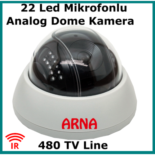 Mikrofonlu Gece Görüşlü Analog Kamera