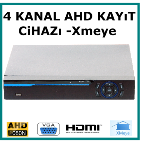 4 Kanal Ahd 1080 2MP Kamera Kayıt Cihazı Hybrid Xmeye