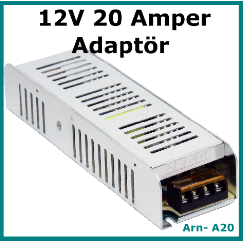 12 Volt 20 Amper Kamera-Led Adaptörü