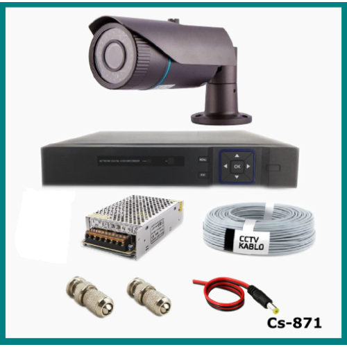 1 Kameralı Güvenlik Kamerası Sistemi AHD 1080P ( Cs 871 ) Harddisksiz