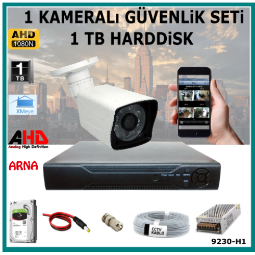 1 Kameralı Güvenlik Kamera Seti 1 Tb Hdd (9230-H1)