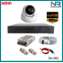 1 Kameralı 2MP Dome Güvenlik Kamerası Sistemi AHD 1080P