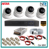 4 Kameralı 2MP Dome Güvenlik Kamerası Sistemi AHD 1080P