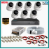 7 Kameralı 2MP Dome Güvenlik Kamerası Sistemi AHD 1080P