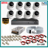 8 Kameralı 2MP Dome Güvenlik Kamerası Sistemi AHD 1080P