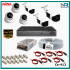 6 Kameralı (3 İç 3 Dış) Güvenlik Kamerası Sistemi AHD 1080P