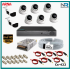 8 Kameralı (6 İç 2 Dış) Güvenlik Kamerası Sistemi AHD 1080P