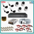 8 Kameralı (4 İç 4 Dış) Güvenlik Kamerası Sistemi AHD 1080P