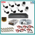 8 Kameralı (2 İç 6 Dış) Güvenlik Kamerası Sistemi AHD 1080P
