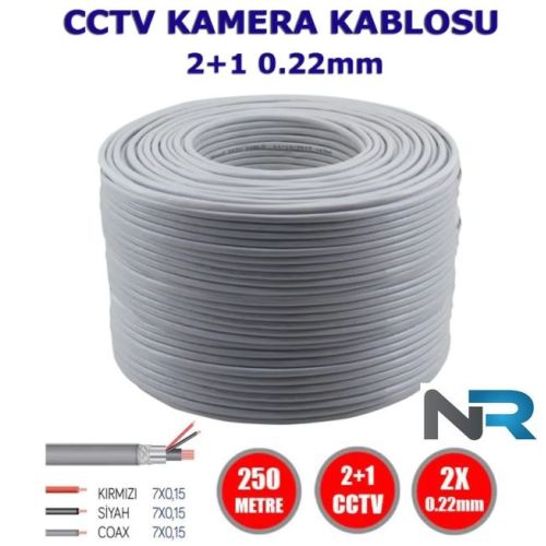 2+1 250 Metre 0,22 CCTV Kamera Kablosu