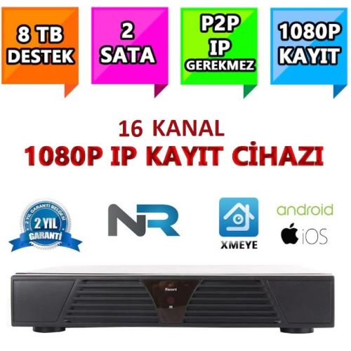 16 KANAL NVR IP KAMERA KAYIT CİHAZI 