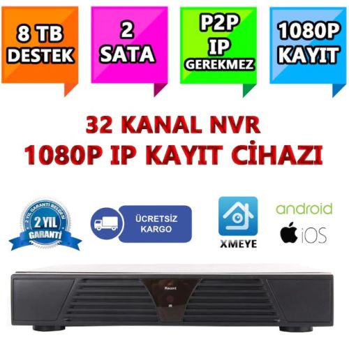 32 KANAL NVR IP KAMERA KAYIT CİHAZI