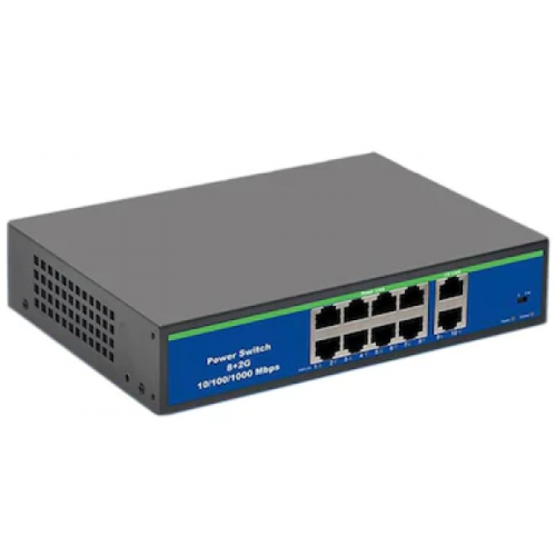 8+2 port poe switch + 2 port uplink 10/100 Megabit