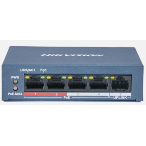 Hıkvısıon DS-3E0105P-E/M 5port 10/100, 5x Poe 38W Yönetilemez Switch