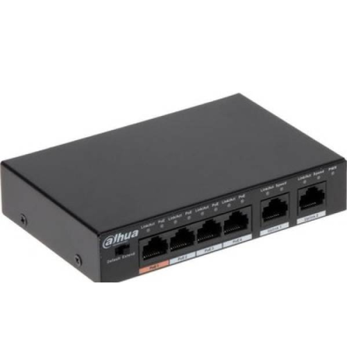 Dahua PFS3006-4ET-60 4 PoE Port 6 Port 10/100Mbps Yönetilmeyen Masaüstü Switch