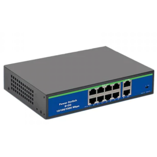 8+2 Port PoE Switch Gigabit 10/100/1000 2 Port Uplink Gigabit