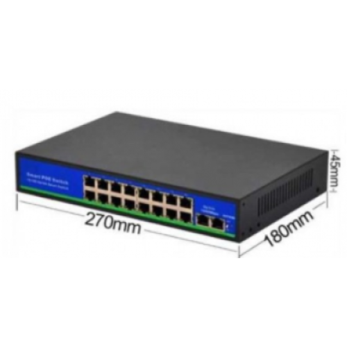 16 Port PoE Switch 10/100/1000 Gigabit