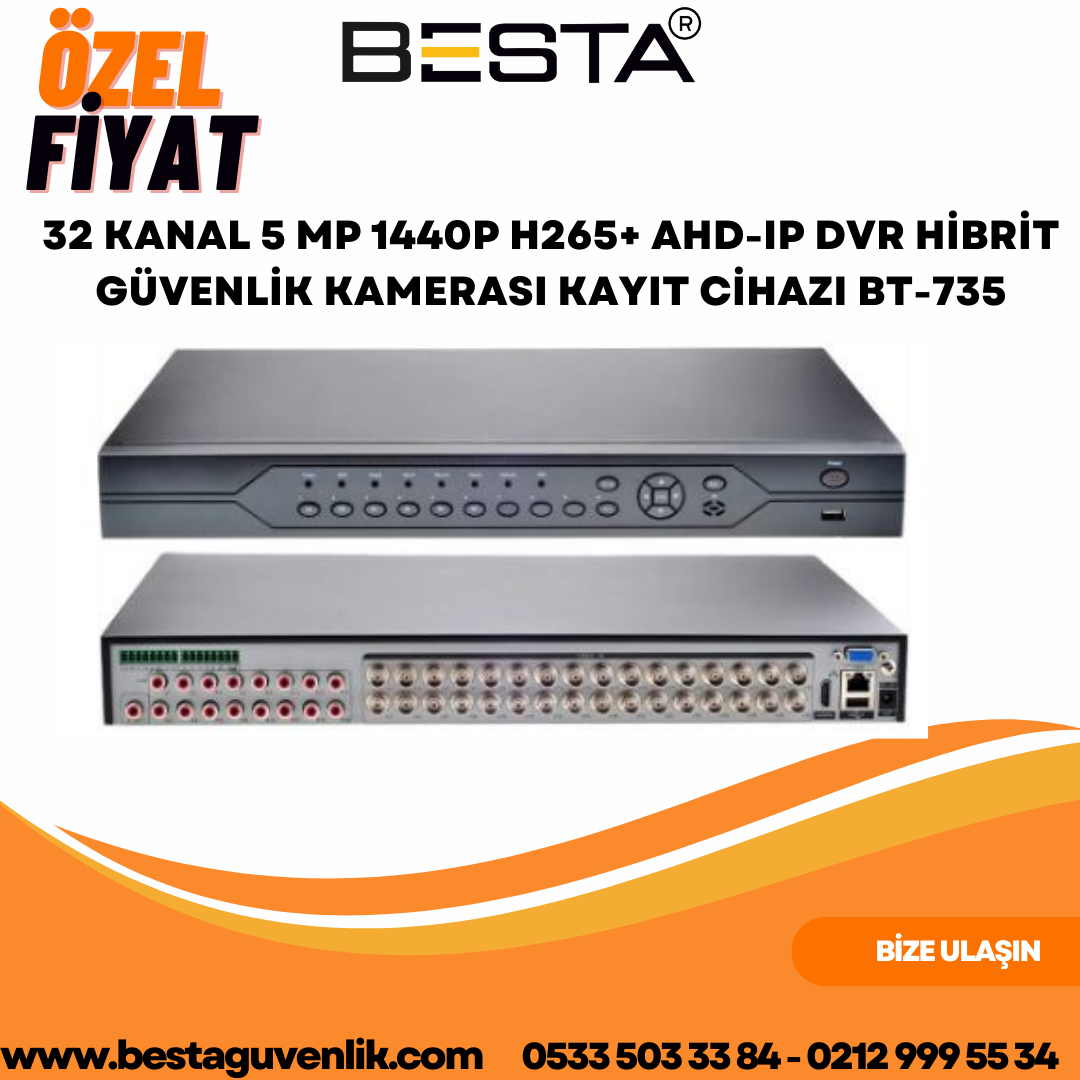 32 kanal dvr kayıt cihazı 