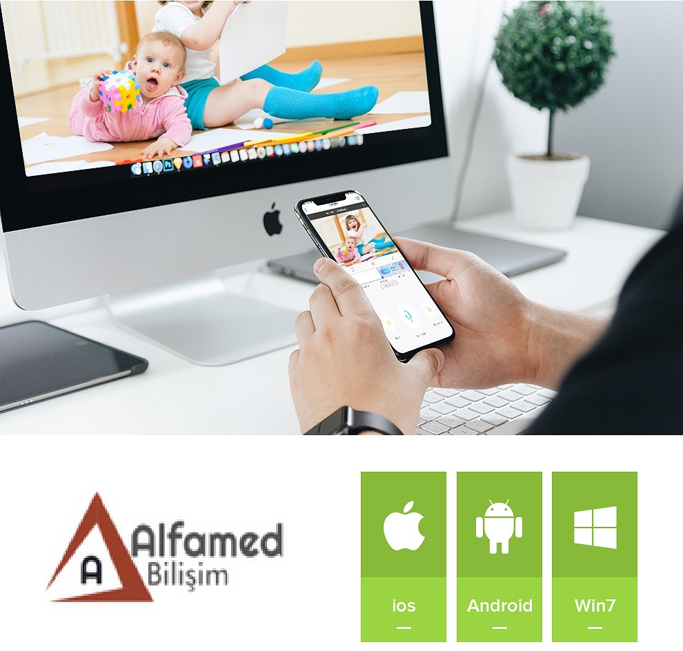 2MP Harekete Duyarlı Kablosuz İzleme Kamerası 1080P görünüm