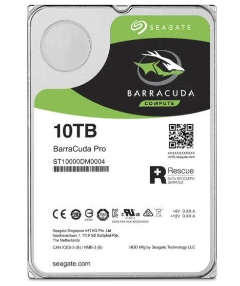 Seagate 10 TB Barracuda Pro ST10000DM0004 3.5" 7200 Rpm Harddisk