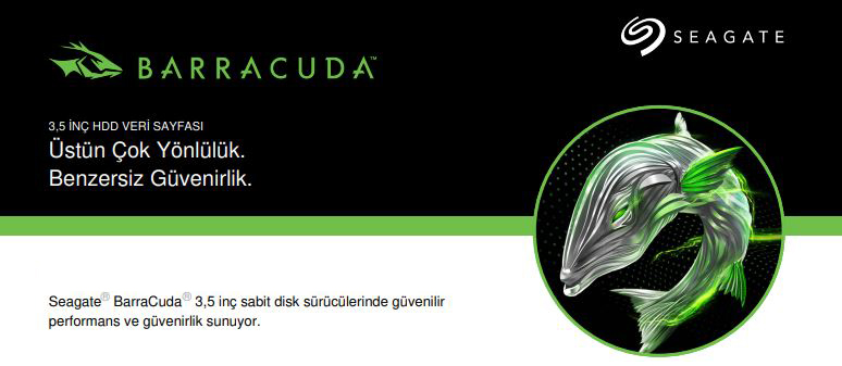Seagate 3.5 1 TB Barracuda ST1000DM010 SATA 3.0 7200 RPM Hard Disk görünüm